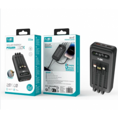 Powerbank Solar Port&aacute;til M2 Tec 20000mAh Panel Solar 22.5W V-8520