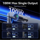 Cargador de Coche Vention CDH-01 100W con 2 USB-C y 1 USB-A Negro