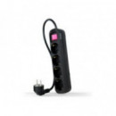 Regleta Nanocable 4xSchuko Interruptor Cable 1.4m Negra (10.37.0004-BK)