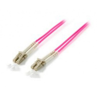 Cable de Fibra &Oacute;ptica Equip LC/M a LC/M OM4 Multimodo 10m Gris/Violeta (EQ255516)