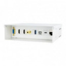 Caja de Conexiones Nanocable VGA/2HDMI/Jack/USB/RJ45 Cat.6A Blanco (10.35.0004)