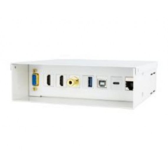 Caja de Conexiones Nanocable VGA/2HDMI/Jack/USB/RJ45 Cat.6A Blanco (10.35.0004)