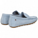 TOMMY HILFIGER - Flag Soft Suede Driver Loafer - C1O - F|FW0FW08558/C1O
