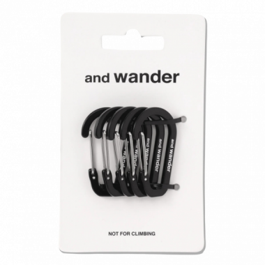 Goods Set de Mini Mosquetones AND WANDER Black