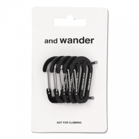 Goods Set de Mini Mosquetones AND WANDER Black