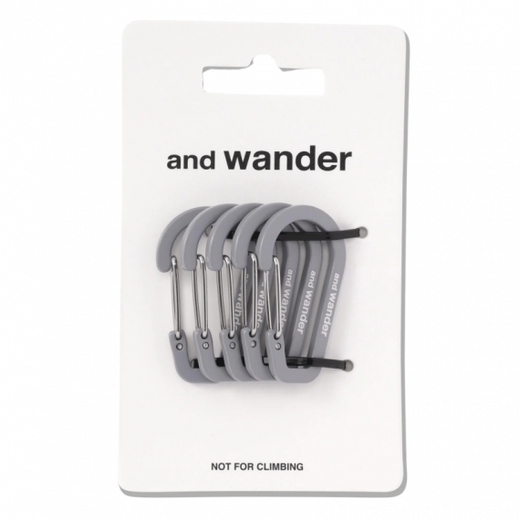 Goods Set de Mini Mosquetones AND WANDER Gray