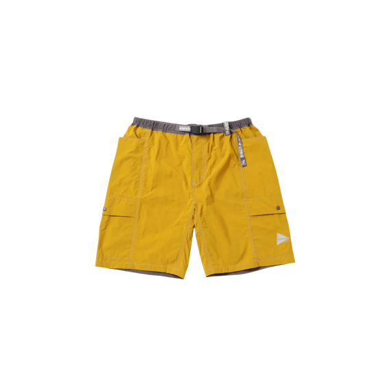 Bermudas AND WANDER X Gramicci Brushed Nylon Shorts Yellow