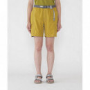 Bermudas AND WANDER X Gramicci Brushed Nylon Shorts Yellow