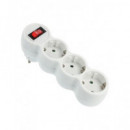 AIGOSTAR Regleta 3 Tomas Schuko con Interruptor 16A 250V