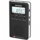 AIWA Radio Portatil Digital AM/FM RSD-45BK Funcion Sleep Con Auricular Y Pilas Negra