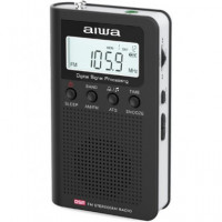 AIWA Radio Portatil Digital Am/fm RSD-45BK Funcion Sleep con Auricular y Pilas Negra