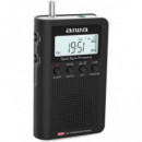 AIWA Radio Portatil Digital AM/FM RSD-45BK Funcion Sleep Con Auricular Y Pilas Negra