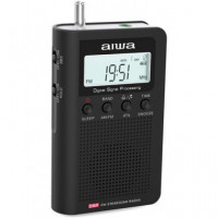 AIWA Radio Portatil Digital Am/fm RSD-45BK Funcion Sleep con Auricular y Pilas Negra