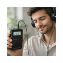 AIWA Radio Portatil Digital AM/FM RSD-45BK Funcion Sleep Con Auricular Y Pilas Negra