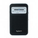 SYTECH Radio de Bolsillo Analogica AM/FM SY-1665 Negra