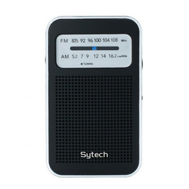 SYTECH Radio de Bolsillo Analogica AM/FM SY-1665 Negra