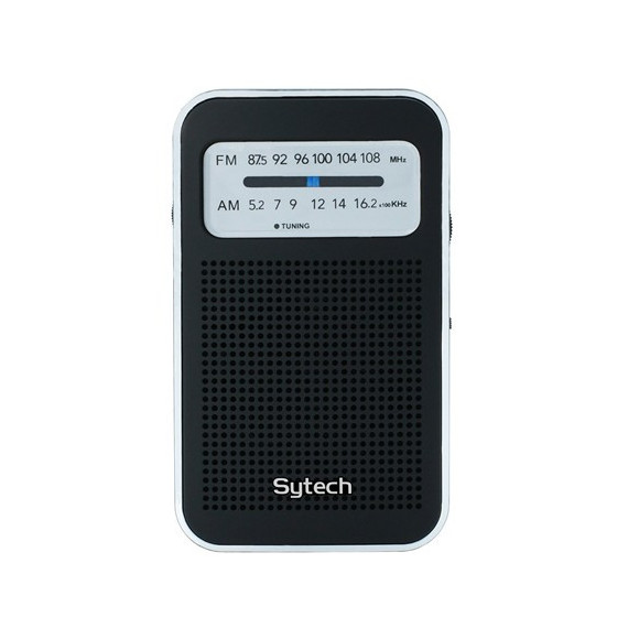 SYTECH Radio de Bolsillo Analogica AM/FM SY-1665 Negra