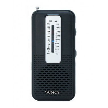 SYTECH Radio de Bolsillo Analogica AM/FM SY-1674 Negra