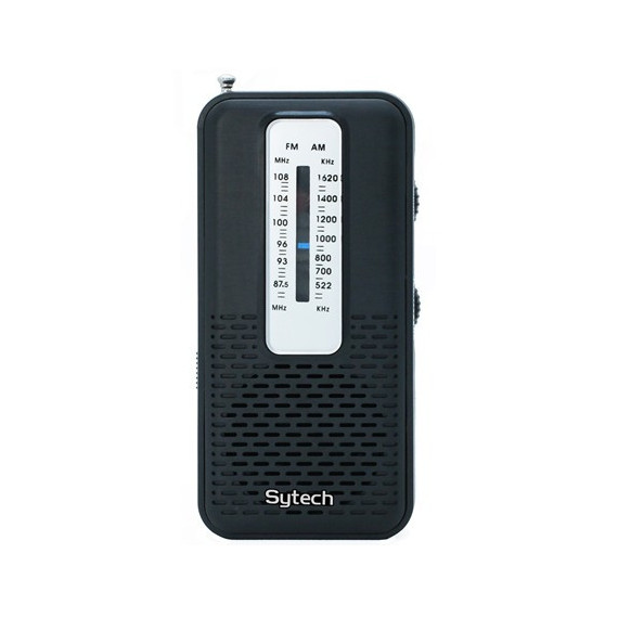 SYTECH Radio de Bolsillo Analogica AM/FM SY-1674 Negra