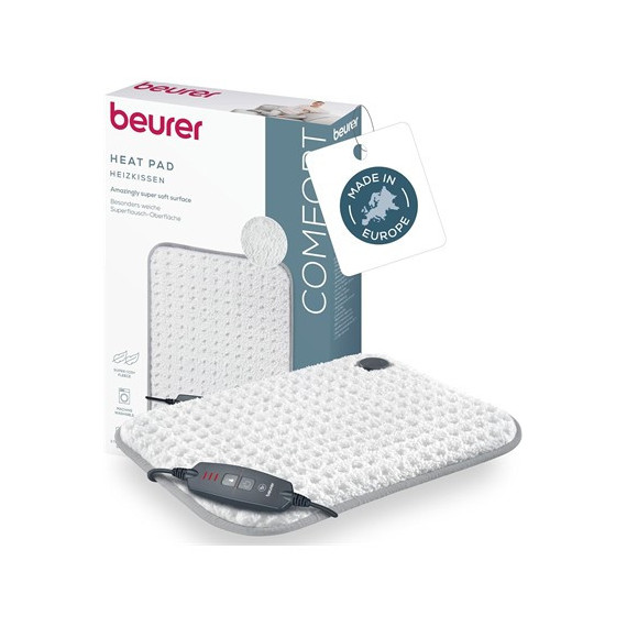BEURER Almohadilla Electrica HK 43 HEAT PAD COMFORT 3 Temperaturas 44X33cm Lavable