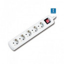 AIGOSTAR Regleta 5 Tomas Schuko con Interruptor 16A 250V