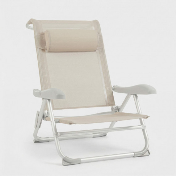 Silla Reclinable Solium Beige Aluminio Plegable Terrazza Collection®  TERRAZZA COLLECTION