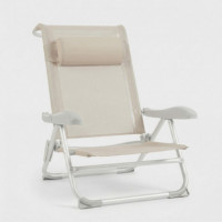 Silla Reclinable Solium Beige Aluminio Plegable Terrazza Collection®  TERRAZZA COLLECTION