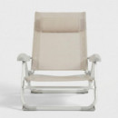 Silla Reclinable Solium Beige Aluminio Plegable Terrazza Collection®  TERRAZZA COLLECTION