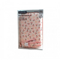 SUAVINEX Set Manicura Rosa (cepillo y Peine+tijera+cortauñas+lima+ Cepillo Dental)