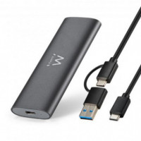 Caja Externa para Disco Duro Ssd M.2 Nvme Pcie EWENT EW7060 con Usb-c 3.2 GEN2