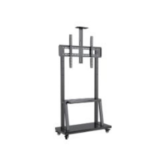 Soporte de Suelo UNYKA con 2 Estantes, Altura Regulable, para Pantallas 42"-100" (UK730511)