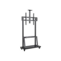 Soporte de Suelo UNYKA con 2 Estantes, Altura Regulable, para Pantallas 42"-100" (UK730511)