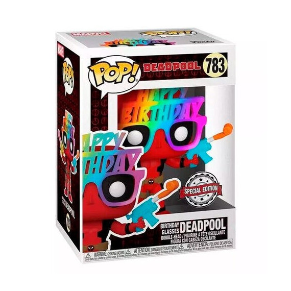 FUNKO Pop Deadpool con Ganas de Cumpleaños Marvel 783