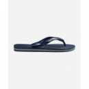 Calzado Sandalias HAVAIANAS Brasil Logo Azul Marino