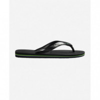 Calzado Sandalias HAVAIANAS Brasil Logo Negro