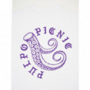 Camisetas Hombre Camiseta LIBERTINE LIBERTINE Broke Pulpo White