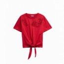 Camisetas Mujer Camiseta SALSA JEANS Nudo Frontal Rojo