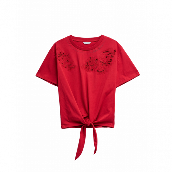 Camisetas Mujer Camiseta SALSA JEANS Nudo Frontal Rojo