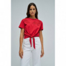 Camisetas Mujer Camiseta SALSA JEANS Nudo Frontal Rojo