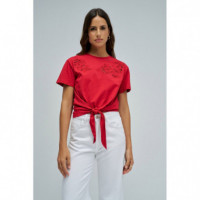 Camisetas Mujer Camiseta SALSA JEANS Nudo Frontal Rojo