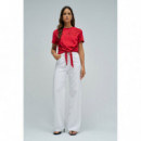 Camisetas Mujer Camiseta SALSA JEANS Nudo Frontal Rojo