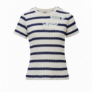 Camisetas Mujer Camiseta SALSA JEANS Rayas con Encaje