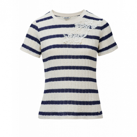 Camisetas Mujer Camiseta SALSA JEANS Rayas con Encaje