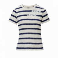 Camisetas Mujer Camiseta SALSA JEANS Rayas con Encaje