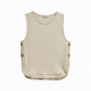 Camisetas Mujer Top SALSA JEANS Lurex Light Beige