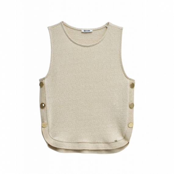 Camisetas Mujer Top SALSA JEANS Lurex Light Beige