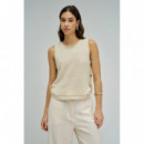 Camisetas Mujer Top SALSA JEANS Lurex Light Beige