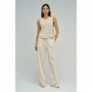 Camisetas Mujer Top SALSA JEANS Lurex Light Beige