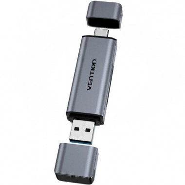 LECTOR DE TARJETAS EXTERNO VENTION USB-A 3.0/USB-C