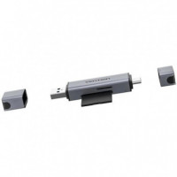 LECTOR DE TARJETAS EXTERNO VENTION USB-A 3.0/USB-C
